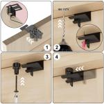 Child Proof Door Top Lock - 1 Pack Top Door Lock for Kids Safety, Adjustable Back Pulley Child Proof Locks for 5/8 to 2-1/4 inch Thick Interior Flush Doors by FLYVLIEG