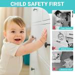 Cabinet Locks for Baby Child Safety - 12Pack Baby Proofing Cabinets Latches Locks for Babies Kids Toddlers, No Drilling Adhesive Invisible Child Proof Cabinet Lock, for Most Cabinets Drawers Cupboards by CRANACH