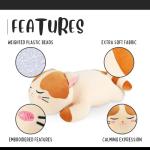 NALO 3.5lb Cute Cat, Weighted Stuffed Animals, Cat Plush, Stuffed Animals, Cat Pillow, Weighted Plush, Adorable Throw Pillows, Kids Plush Toy Pillows, Plush Toys Gifts for Boys Girls Adults, 16inch from Royal Peter Co