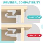 Cabinet Locks for Baby Child Safety - 12Pack Baby Proofing Cabinets Latches Locks for Babies Kids Toddlers, No Drilling Adhesive Invisible Child Proof Cabinet Lock, for Most Cabinets Drawers Cupboards by CRANACH