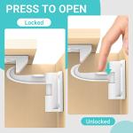 Cabinet Locks for Baby Child Safety - 12Pack Baby Proofing Cabinets Latches Locks for Babies Kids Toddlers, No Drilling Adhesive Invisible Child Proof Cabinet Lock, for Most Cabinets Drawers Cupboards by CRANACH