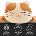 NALO 3.5lb Cute Cat, Weighted Stuffed Animals, Cat Plush, Stuffed Animals, Cat Pillow, Weighted Plush, Adorable Throw Pillows, Kids Plush Toy Pillows, Plush Toys Gifts for Boys Girls Adults, 16inch from Royal Peter Co
