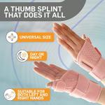 BracEasy Thumb Brace: Thumb Support for arthritis - Thumb Splint Right Hand & Thumb Splint Left Hand. Wrist and Thumb Support, De Quervains Tenosynovitis Splint, Thumb Spica Splint [Pink; Single] from 