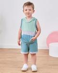 SANMIO 4-5T Toddler Boy Clothes Little Kids Summer ClothingÂ  Baby Boy's Hooded Tank Top and Shorts Outfit Set from 