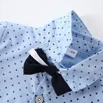 YALLET Toddler Baby Boy Outfits 1-5T Boys Suits Gentleman Short Sleeve Button Shirts+Bowtie+Suspender Shorts Formal Clothes from 