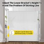 Retractable Baby Gate, Mesh Baby Gate or Mesh Dog Gate, 33" Tall, Extends up to 71" Wide, Child Safety Gate for Doorways, Stairs, Hallways, Indoor/Outdoor (33"x71",White) by DEAR LOV