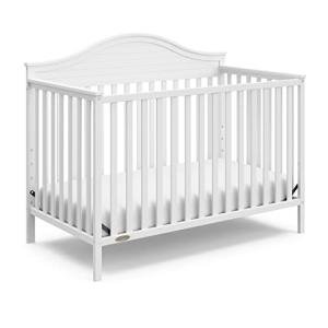Graco Stella 5-in-1 Convertible Crib (White) - Converts from Baby Crib to Toddler Bed, Daybed and Full-Size Bed, Fits Standard Full-Size Crib Mattress, Adjustable Mattress Support Base from Storkcraft