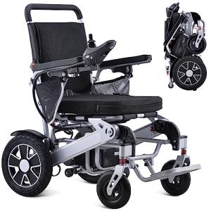 Tripaide Folding Electric Wheelchairs for Adults, 500w Super Horse Power Motor, with 2 Batteries 20 Miles Driving Distance, All Terrain Motorized Wheelchair Supports up to 265 lbs by Tripaide