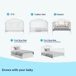 Graco Stella 5-in-1 Convertible Crib (White) - Converts from Baby Crib to Toddler Bed, Daybed and Full-Size Bed, Fits Standard Full-Size Crib Mattress, Adjustable Mattress Support Base from Storkcraft