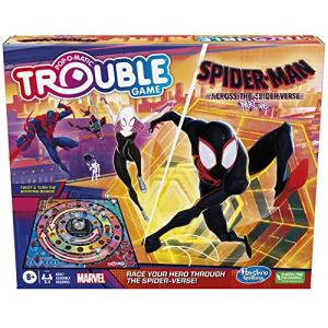 Hasbro Gaming Trouble: Spider-Man Across The Spider-Verse Edition Game for Marvel Fans, Ages 8+, Game for 2-4 Players, with Rotating Gameboard by Hasbro
