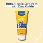 Mustela Baby Mineral Sunscreen Lotion SPF 50 Broad Spectrum - Face & Body Sun Lotion for Sensitive Skin - Non-Nano, Water Resistant & Fragrance Free - 3.38 fl. oz by AmazonUs/EXQEV