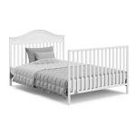 Graco Stella 5-in-1 Convertible Crib (White) - Converts from Baby Crib to Toddler Bed, Daybed and Full-Size Bed, Fits Standard Full-Size Crib Mattress, Adjustable Mattress Support Base from Storkcraft