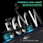 38.4AH 5600W Electric Scooter Adults 50 MPH Off Road Sport Scooter with Seat,60V Dual Drive 62 Miles Range 11" Off Road Tires,Heavy Duty 440 LBS Load Dual Braking System & Dual Headlight by Dongguan Lvkang Energy Saving Technology Co., LTD