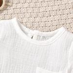 ASTRILL Newborn Baby Boys Girls Clothes Linen 2Pcs Summer Outfits Short Sleeve T-Shirt Tops Solid Shorts Sets Gender Neutral Clothes White from 