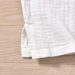 ASTRILL Newborn Baby Boys Girls Clothes Linen 2Pcs Summer Outfits Short Sleeve T-Shirt Tops Solid Shorts Sets Gender Neutral Clothes White from 