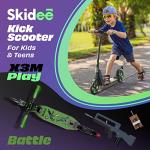 Scooter for Kids Ages 6-12 - Scooters for Teens 12 Years and Up - Adult Scooter with Anti-Shock Suspension - Scooter for Kids 8 Years and Up with 4 Adjustment Levels Handlebar Up to 41 Inches High from SKIDEE