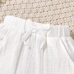 ASTRILL Newborn Baby Boys Girls Clothes Linen 2Pcs Summer Outfits Short Sleeve T-Shirt Tops Solid Shorts Sets Gender Neutral Clothes White from 