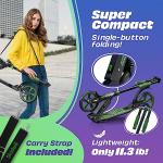 Scooter for Kids Ages 6-12 - Scooters for Teens 12 Years and Up - Adult Scooter with Anti-Shock Suspension - Scooter for Kids 8 Years and Up with 4 Adjustment Levels Handlebar Up to 41 Inches High from SKIDEE