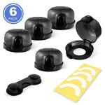 Stove Knob Covers for Child Safety (5+1 Pack) Gas Knob Covers Kitchen Stove Protector for Kids with Strong Adhesive Childproof Oven Knob Covers, 1 Pcs Oven Lock Child Safety by Pofart