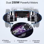 New Update Lightweight Electric Wheelchair Folding Power Mobility Wheelchair Weight Only 48Lbs with 12"Solid Rear Tires More Stable Support 120Kg Dual Motors and 2*6Ah Lithium Batteries by Wisging
