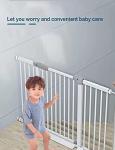 Metal Baby Gate for Stairs, Extra Wide Child Safety Gate Extends Up to, Dog Gates for The House Doorways Hallways Indoor/Outdoor, Easy Fit Pet Gate,Pressure Mounted, White by Guangzhou Tiandong Trading Co., LTD