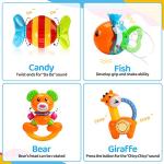 CUTE STONE Baby Rattles Toys Set, Babies Teethers Toys for Baby 3-12 Months, Early Development Learning Toy with Grasp, Spin Rattle Set and Storage Box, Newborn Infant Birthday Gifts for Girls & Boys by Cute Stone