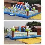 Safety Children's Slide with Protective net Large Attractive Castle Outdoors Many Kid's Inflatable Trampoline Amusement Park Can Bear 180kg (Color : Blue, Size : 10104m) from HOULNHM