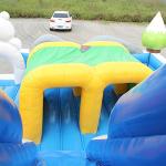 Safety Children's Slide with Protective net Large Attractive Castle Outdoors Many Kid's Inflatable Trampoline Amusement Park Can Bear 180kg (Color : Blue, Size : 10104m) from HOULNHM