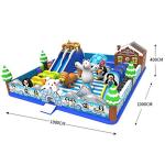 Safety Children's Slide with Protective net Large Attractive Castle Outdoors Many Kid's Inflatable Trampoline Amusement Park Can Bear 180kg (Color : Blue, Size : 10104m) from HOULNHM