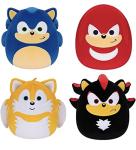 Squishmallows Kellytoy SEGA Sonic, Knuckles, Tails, Shadow Plush Toy (7" Set of 4 Sonic) from Kellytoy