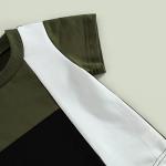 Toddler Baby Boy Summer Clothes Short Sleeve Contrast Color T Shirt Top with Pocket Shorts Newborn 2Pcs Outfits Set (Green, 12-18 Months) by Sduydiosy