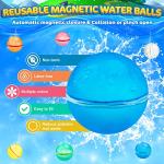 SOPPYCID Reusable Magnetic Water Balloons, Silicone Self Sealing Water Balls, Quick Refill Soft Water Bombs for Outdoor Summer Splash Party, Water Fight Game 8Pack by UCIDCI