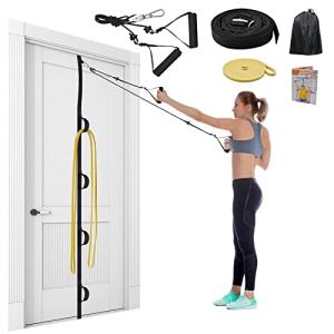 ATENTO Shoulder Rehab Pulley System with Foam HandlesâArm Pulley with Muti-Anchor Door Strap for Physical Therapy Exercises âLatex Resistance Bands for Assisting Rotator Cuff, AC Joint, Shoulder Pain from ATENTO