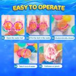 SOPPYCID Reusable Magnetic Water Balloons, Silicone Self Sealing Water Balls, Quick Refill Soft Water Bombs for Outdoor Summer Splash Party, Water Fight Game 8Pack by UCIDCI