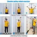 ATENTO Shoulder Rehab Pulley System with Foam HandlesâArm Pulley with Muti-Anchor Door Strap for Physical Therapy Exercises âLatex Resistance Bands for Assisting Rotator Cuff, AC Joint, Shoulder Pain from ATENTO