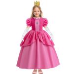 Zalongye Princess Peach Costume Dress for Girls cosplay Halloween Party Dress Up princess peach Dress by 