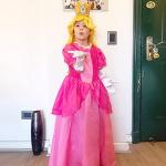 Zalongye Princess Peach Costume Dress for Girls cosplay Halloween Party Dress Up princess peach Dress by 
