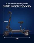 Electric Scooter for Adults - Up to 55 Miles Long Range & 45 MPH, 2800W Dual Motor, 11 inch Thick Off-Road Tires, Dual Suspensions, Foldable Adults Electric Scooter with Dual Oil Brake System by 