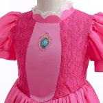Zalongye Princess Peach Costume Dress for Girls cosplay Halloween Party Dress Up princess peach Dress by 