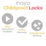 Inaya 16-Pack Cabinet Locks, Child Safety Latches - Baby Proofing Cabinets and Drawer Locks - 3M Adhesive - No Drilling & No Tools Required - Child Proof Your Home from Inaya