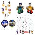 Game Themed Birthday Party Supplies, Party Decorations Including Happy Birthday Banners, Hanging, Foil Balloons, Cake Decorations, Tablecloths, Cupcake Decorations, Balloons, by WAQXTV