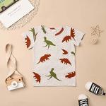 Bekarsy 18 to 24 Month Boy Clothes Summer Outfits Toddler Boy Dinosaur Short Sleeve T-Shirt & Shorts Clothing Set, Brown Dinosaur Set 18-24M/80cm by 
