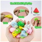 130Pcs Mochi Squishy Toys, Mini Kawaii Squishies Stress Relief Fidget Toys Bulk for Kids Party Favors, Birthday Gifts, Easter Egg Fillers, Valentines Goodie Bags ,Christmas Stocking Stuffers from MEZHOBBY