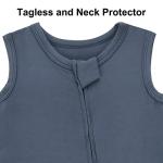 Baby Sleeveless Romper Bamboo 2-Way Zipper 2pcs Toddler Summer Jumpsuit Outfits Infant Footless Pajamas Onesie(Mint & Moonlight Blue, 0-3m) by 