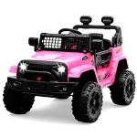 Jojoka Ride TruckÂ Electric Ride on Car with RemoteÂ Control, Spring Suspension, LED Lights, Bluetooth, 2 Speeds, Ride on Toys for Kid Aged 3-8 (Pink) from Jojoka
