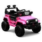 Jojoka Ride TruckÂ Electric Ride on Car with RemoteÂ Control, Spring Suspension, LED Lights, Bluetooth, 2 Speeds, Ride on Toys for Kid Aged 3-8 (Pink) from Jojoka