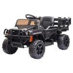 Winado 12V Kids Ride on Truck Car, Battery Powered 4 Wheels Ride On Off-Road Vehicle Toys, Large Trailer w/Parent Remote Control, Seat Belt, LED Lights, 3 Speeds, MP3 Player (Black) from Winado