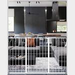 WAOWAO Extra Tall 37.4" Baby Gate Wide Pressure Mounted Walk Through Swing Auto Close Safety Black White Metal Toddler Kids Child Dog Pet Puppy Cat for Indoor Stairs,Doorways,Kitchen 29.13-76.37 inch by WAOWAO