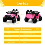Jojoka Ride TruckÂ Electric Ride on Car with RemoteÂ Control, Spring Suspension, LED Lights, Bluetooth, 2 Speeds, Ride on Toys for Kid Aged 3-8 (Pink) from Jojoka