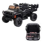 Winado 12V Kids Ride on Truck Car, Battery Powered 4 Wheels Ride On Off-Road Vehicle Toys, Large Trailer w/Parent Remote Control, Seat Belt, LED Lights, 3 Speeds, MP3 Player (Black) from Winado